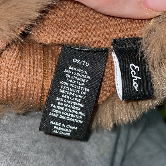 ECHO - Wool & Cashmere Zip Gloves - Picture 3 of 3